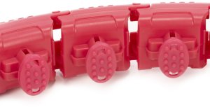 Hula hop z obciążeniem 24 elementy składane, z wypustkami do treningu cardio i fitness, czerwone UNIWERSALNY 17