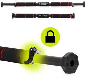 Drążek do podciągania 62 - 100 cm teleskopowy stalowy mocowany do futryny regulowany UNIWERSALNY 12