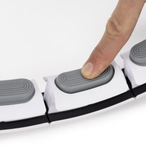 Hula hop z obciążeniem 16 elementów składane, z wypustkami i licznikiem fitness, biało-szare UNIWERSALNY 13