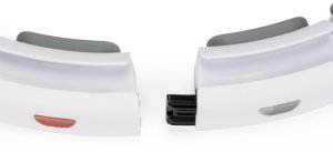 Hula hop z obciążeniem 16 elementów składane, z wypustkami i licznikiem fitness, biało-szare UNIWERSALNY 14