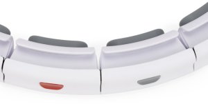 Hula hop z obciążeniem 16 elementów składane, z wypustkami i licznikiem fitness, biało-szare UNIWERSALNY 15