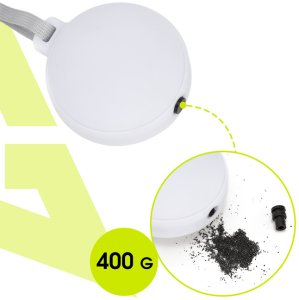 Hula hop z obciążeniem 16 elementów składane, z wypustkami i licznikiem fitness, biało-szare UNIWERSALNY 21