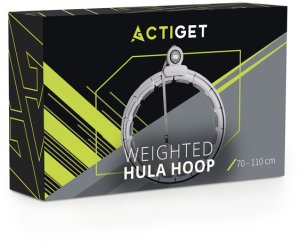 Hula hop z obciążeniem 16 elementów składane, z wypustkami i licznikiem fitness, biało-szare UNIWERSALNY 22