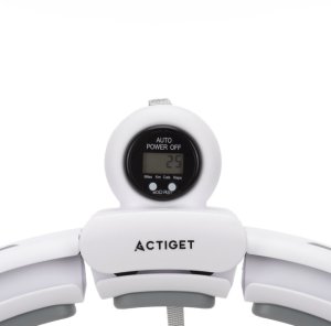 Hula hop z obciążeniem 16 elementów składane, z wypustkami i licznikiem fitness, biało-szare UNIWERSALNY 7