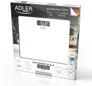 Waga Łazienkowa USB-C, Akumulatorowa, 180 kg, Dokładność 100 g 243