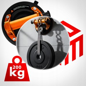 PRZYSSAWKA PRÓŻNIOWA Z MANOMETREM I POMPKĄ DWUWARTSWOWA UDŹWIG 200KG 3