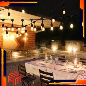 GIRLANDA ŚWIETLNA 20M 20 ŻARÓWEK OGRODOWA ŻARÓWKA ZEWNĘTRZNA LAMPKI LED 12