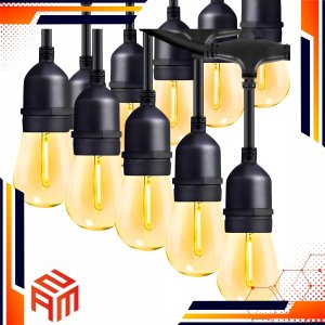 GIRLANDA ŚWIETLNA 20M 20 ŻARÓWEK OGRODOWA ŻARÓWKA ZEWNĘTRZNA LAMPKI LED 4