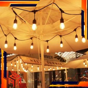 GIRLANDA ŚWIETLNA 20M 20 ŻARÓWEK OGRODOWA ŻARÓWKA ZEWNĘTRZNA LAMPKI LED 7