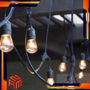 GIRLANDA ŚWIETLNA 20M 20 ŻARÓWEK OGRODOWA ŻARÓWKA ZEWNĘTRZNA LAMPKI LED 10