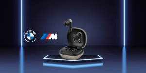 Słuchawki Bluetooth TWS BMW Leather Metal Logo ENC taupe 3