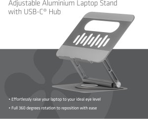 Club3D Podstawka pod laptopa z HUB-em USB-C 100W 360° 4K60Hz 2