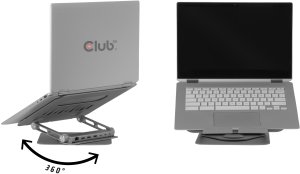 Club3D Podstawka pod laptopa z HUB-em USB-C 100W 360° 4K60Hz 5