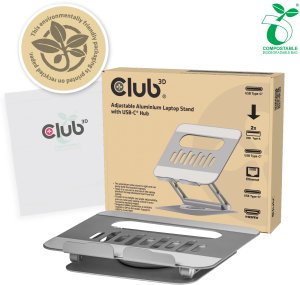 Club3D Podstawka pod laptopa z HUB-em USB-C 100W 360° 4K60Hz 10