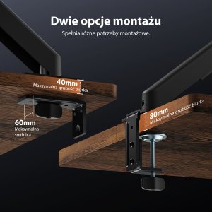 SENSE7 Uchwyt biurkowy na monitor 17"-32" HANG Light 7