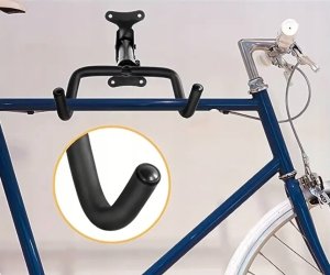 Wieszak rowerowy ścienny składany stalowy uchwyt na rower do 40 kg 4