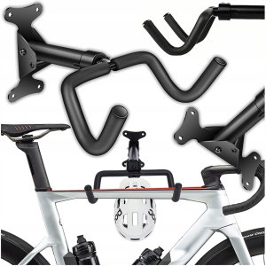 Wieszak rowerowy ścienny składany stalowy uchwyt na rower do 40 kg 5