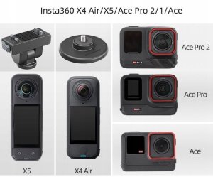 Szybkozłączka SunnyLife Uchwyt Szybkozłączka 1/4"" + Baza Na Magnes Do Insta360 X4 Air X5 Ace Pro 2 / Dz-142-d 10