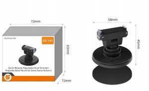 Uchwyt Szybkozłączka 1/4"" + Baza Na Magnes Do Dji Osmo Nano / Dji Action 6 / Dz-141-d 9