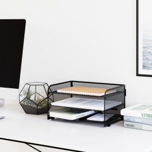 Organizer na biurko koszyk z 3 otwartymi szufladami 2