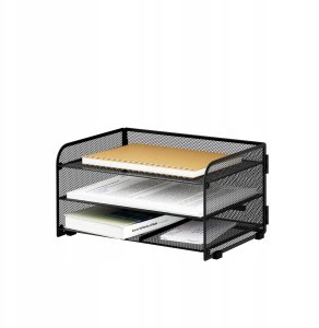 Organizer na biurko koszyk z 3 otwartymi szufladami 3