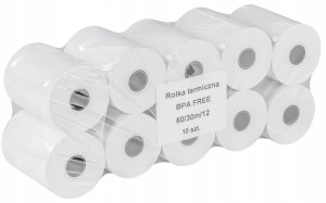Rolki termiczne OFFICE PRODUCTS, 60mm x 30m, gr. 48 +/- 6, 10 szt., białe 5