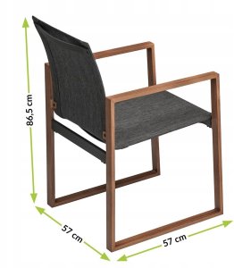 Zestaw Mebli Ogrodowych Jadalnianych DUISBURG dla 8 Osób Stół i 8 Foteli ANTRACYT / BRĄZOWY 9