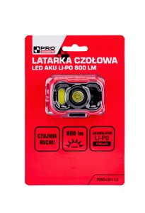 LATARKA CZOŁOWA LED Z AKU. I CZUJNIKIEM RUCHU 800LM 6