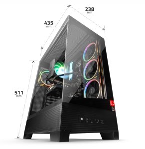 LYNX Challenger Ryzen 7 7800X3D 32GB 2TB SSD NVMe RX 9070XT 16G W11 Home 7