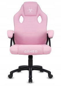 Fotel obrotowy do biurka CARRERA M FULL PINK FABRIC 2