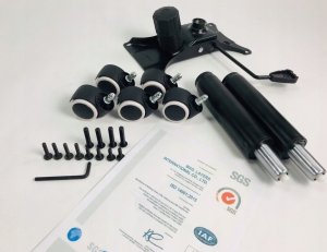 Fotel obrotowy do biurka CARRERA M FULL PINK FABRIC 7