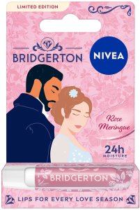 NIVEA_Bridgerton Edition pielęgnująca pomadka do ust Rose Meringue 4,8g 2