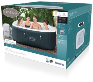 SPA ogrodowe Avenli Dmuchane jacuzzi IBIZA AirJet 6 Lay-Z-Spa BESTWAY do ogrodu + Akcesoria EDUKAMP 10