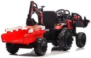 Koparka Z Naczepą Na Akumulator SX2068 Czerwona EDUKAMP 6