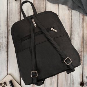 Plecaczek damski skórzany czarny mały plecak miejski Abruzzo ABR-38-BL 2