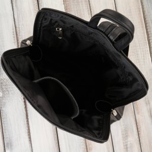 Plecaczek damski skórzany czarny mały plecak miejski Abruzzo ABR-38-BL 5