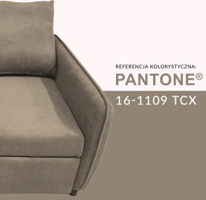 Sofa wypoczynkowa Lotus do spania velvet kanapa taupe 6