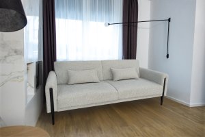 Sofa wypoczynkowa Dalia j. szara z funkcją spania kanapa szenilowa 3