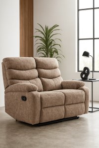 Sofa wypoczynkowa Vera Duo fotel dwuosobowy taupe beż rozkładana 13