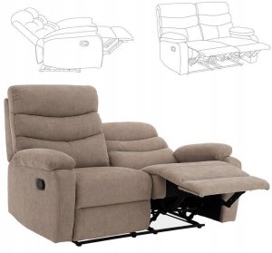 Sofa wypoczynkowa Vera Duo fotel dwuosobowy taupe beż rozkładana 14