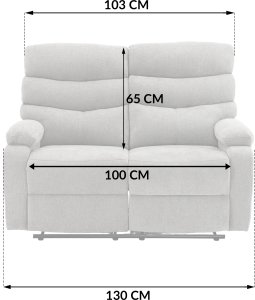 Sofa wypoczynkowa Vera Duo fotel dwuosobowy taupe beż rozkładana 7