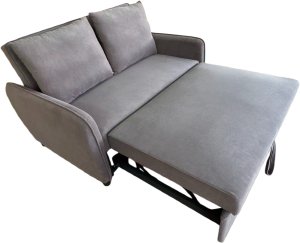Sofa wypoczynkowa Lotus do spania velvet kanapa brąz 2