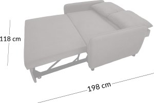 Sofa wypoczynkowa Lotus do spania velvet kanapa brąz 10