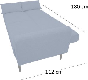 Sofa wypoczynkowa Dalia granatowa z funkcją spania kanapa szenilowa 7