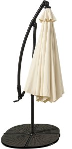 Parasol ogrodowy Black Forest, z boczkami na wysięgniku 3m duży beżowy 2
