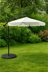 Parasol ogrodowy Black Forest, z boczkami na wysięgniku 3m duży beżowy 4
