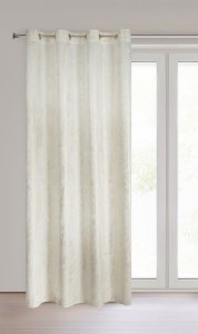 Zasłona gotowa DARA 140x250 kremowa złoty nadruk przelotki 3