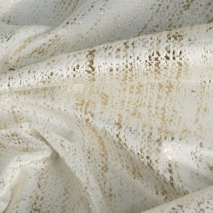 Zasłona gotowa DARA 140x250 kremowa złoty nadruk przelotki 7