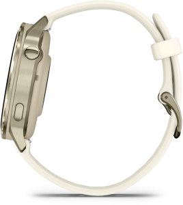 Smartwatch Garmin Venu 4 inteligentny zegarek 41 mm kolor złotego księżyca z kości silikonowym paskiem 6