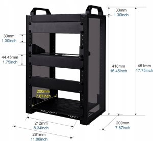 Szafa GeeekPi DeskPi RackMate T1 Szafa serwerowa 8U 10" Rack do Sieci Audio/Wideo 2